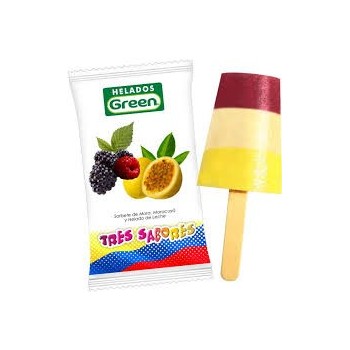 Helado tropical con sabor a fruta natural